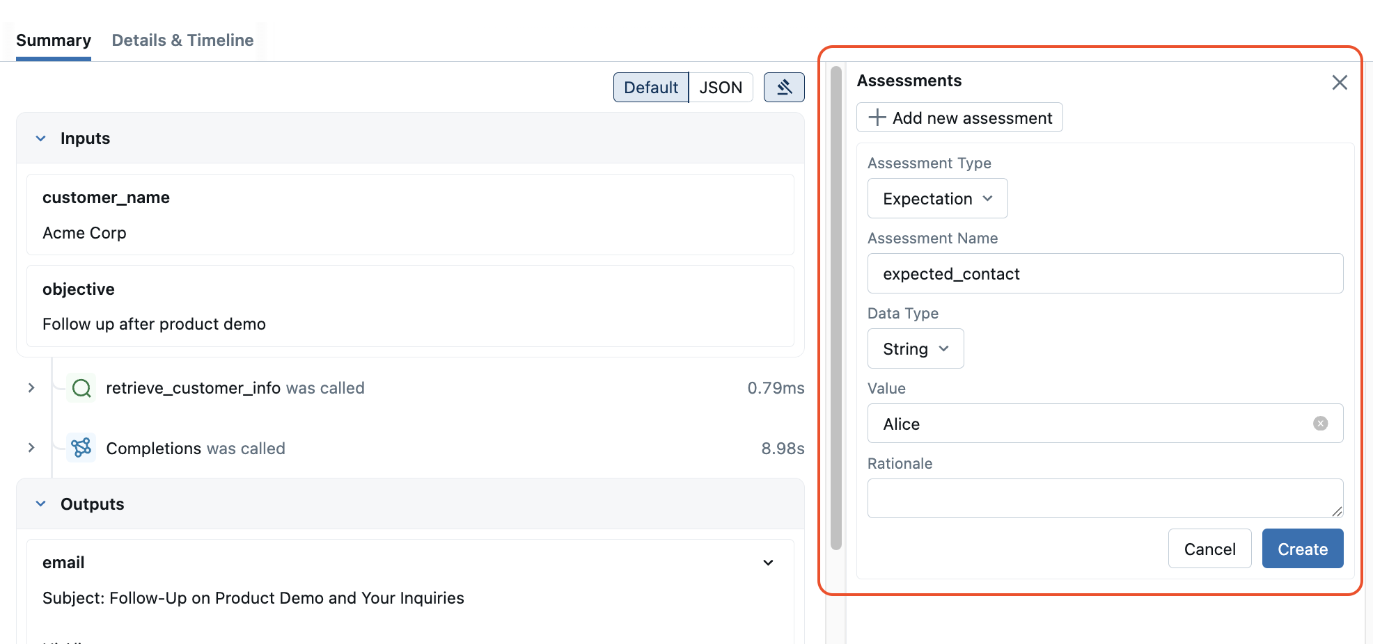 Annotate traces with ground truth